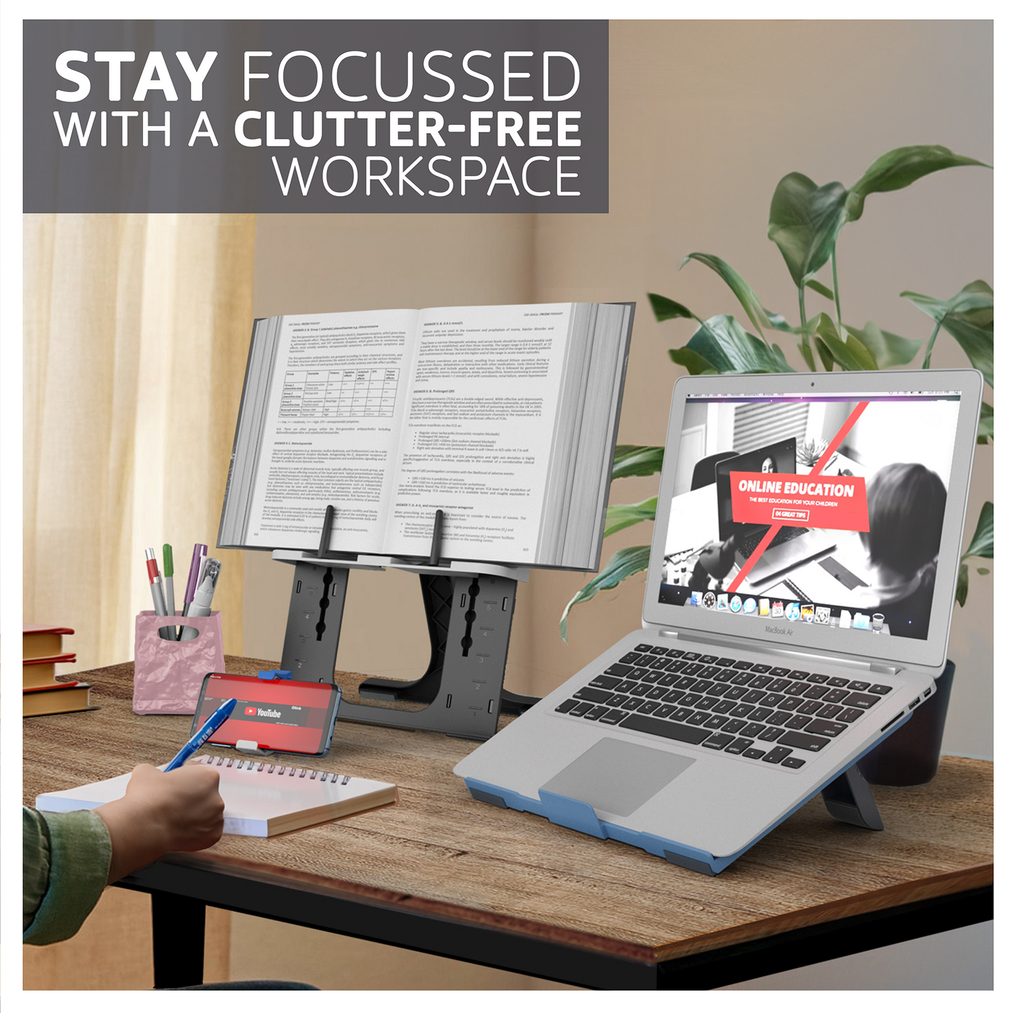 SimplyEasy Reading Stand Plus & Laptop Stand Combo